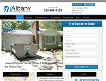 Tablet Screenshot of albanydumpsterrental.com